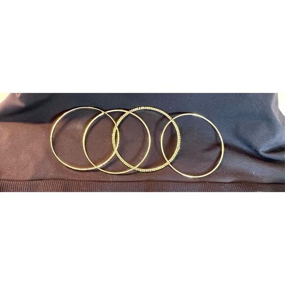 Pearl‎ Necklace, Gold Bracelets, Gold Hoop Earrings Costume Jewelry Buy 3/$18 - Picture 4 of 7